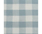 Picnic Blanket Extra Large Soft Rug Waterproof Mat Outdoor Camping Faux Linen Blue and White Checker - Blue and White Checker