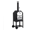 3in1 Pizza Oven Charcoal BBQ Grill Steel Smoker Outdoor Portable Barbecue Camp