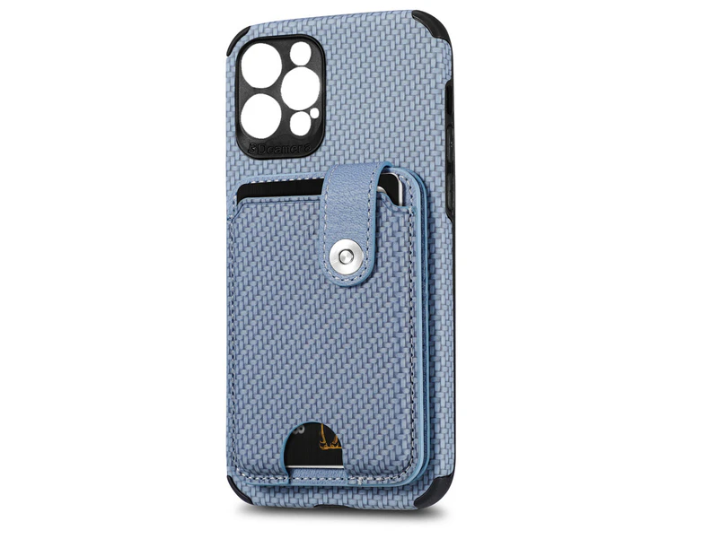 Wallet Case with Card Holder, PU Kickstand Card Slots Case, Compatible with iPhone 14 blue