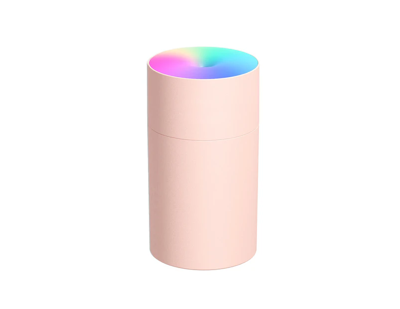 USB 7-color mini humidifier-car diffuser,small humidifier Adjustable spray mode pink