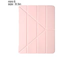 Protective Case Compatible with iPad mini 6（8.3Inch）with Pencil Holder, Case with Soft TPU Y -shaped Light pink