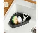Triangle Shape Drain Basket Keep Tidy Filter Residue Vegetable Fruit Filter Sink Shelf Kitchen Tools - Black