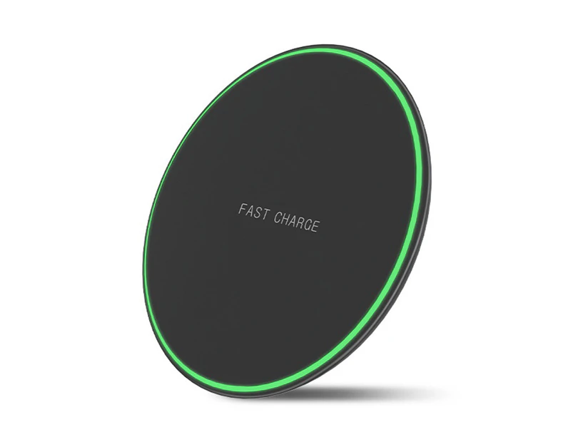 15W Qi-Certified Wireless Charging Pad Compatible with Apple iPhone Samsung and TWS headset Black 15W