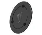 Qi Wireless Charger 15W Thin Round Control Technology Fast Charging Pad black