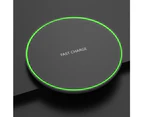 15W Qi-Certified Wireless Charging Pad Compatible with Apple iPhone Samsung and TWS headset Black 15W