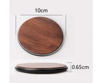 Wireless Charger Wood Charging Pad- 15W Fast Charging Station - Compatible with iPhone Black walnut