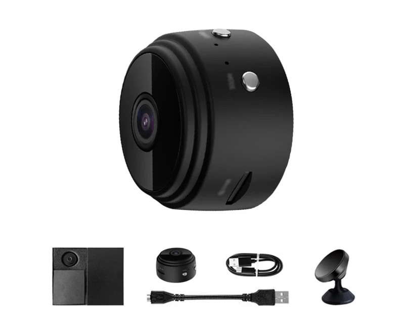 Wireless Mini Camera, WiFi Wireless Camera 1080P Small Home Security Cameras with 32G SD Card, for Car Home Outdoor Security black
