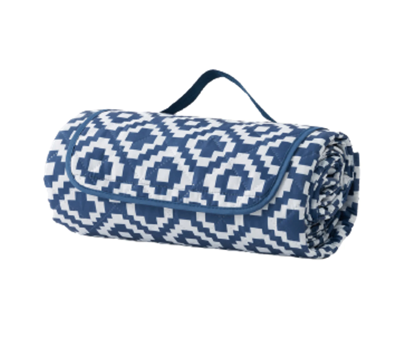 Viviendo 200x200cm Waterproof Outdoor Picnic Rug Blanket - Blue Pixel