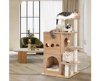 Road Cat Tree Tower Scratching Post Scratcher Wood Condo House Bed Cat Toys 120cm
