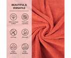 3PCS 100% Combed Cotton Towel Set Bath Towel Hand Towel & Face Washer Sets Rust
