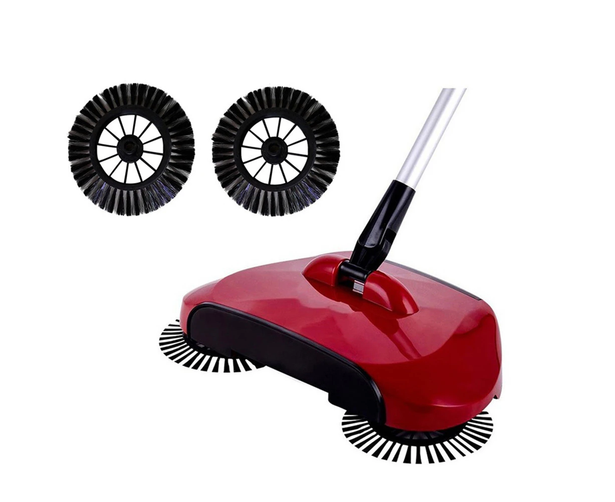 Home Use Cleaning Tool Side Brush for Magic Manual Telescopic Floor Dust Sweeper - Black