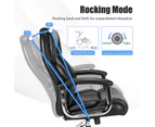 Giantex Height Adjustable Executive Chair Swivel Task Chair w/ Armrest Computer Desk Chair Recliner Black