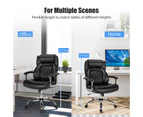 Giantex Height Adjustable Executive Chair Swivel Task Chair w/ Armrest Computer Desk Chair Recliner Black