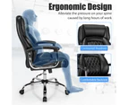 Giantex Height Adjustable Executive Chair Swivel Task Chair w/ Armrest Computer Desk Chair Recliner Black