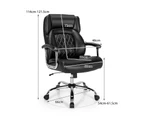 Giantex Height Adjustable Executive Chair Swivel Task Chair w/ Armrest Computer Desk Chair Recliner Black