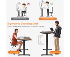 Giantex Height Adjustable Standing Desk Sit Stand Desk Home Office Laptop Table Workstation, Coffee