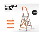 Giantz 3 Step Ladder Multi-Purpose Folding Aluminium Light Weight Platform