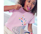 Baby and Kids Short Sleeve T-shirts Tops Cute Boys Girls Toddler Basic Tee Tops-Pink