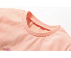 Baby and Kids Short Sleeve T-shirts Tops Cute Boys Girls Toddler Basic Tee Tops-Orange
