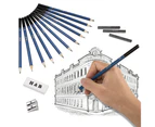 Drawing Pencils Art Kit, Drawing Pens Professional Art Graphite Charcoal Paint Drawing Tools for Artists Students Teachers Beginners-51-piece set