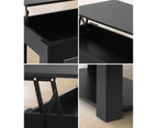 Oikiture Coffee Table Lift Up Top - Black