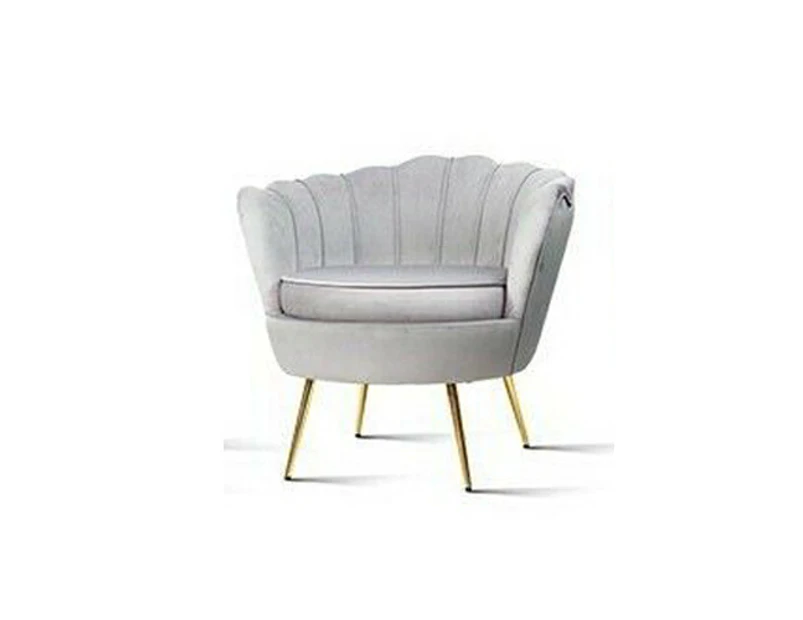 Armchair Lounge Chair Accent Armchairs Retro Single Sofa Velvet Seat [model/colour: Callista Grey]