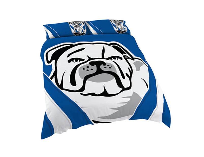 Canterbury Bulldogs NRL DOUBLE Bed Quilt Doona Duvet Cover & Pillow Cases Set