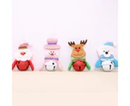 Christmas Tree Decoration Pendant Cartoon Doll Bell Hanging Ornaments 8Pcs Multi A