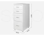 Levede 4 Drawer Office Drawers Cabinet Storage Cabinets Steel Rack Home White