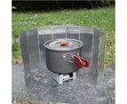 12 Plates Gas Stove Wind Shield Outdoor Camping Cooking Windproof Screen
