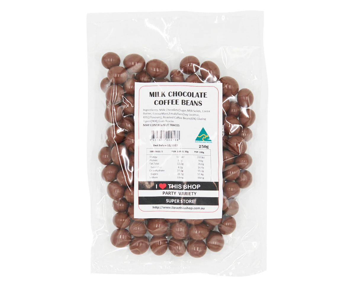 250g Milk Chocolate Coffee Beans