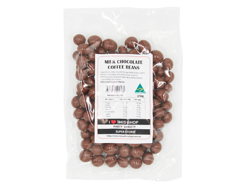 Milk Chocolate Coffee Beans 250g