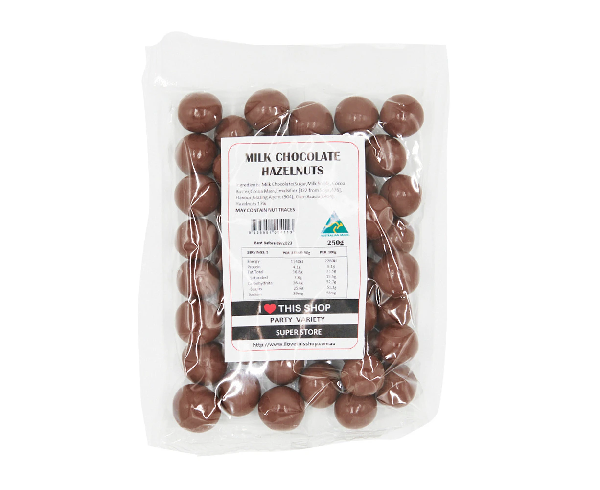 250g Milk Chocolate Chocolate Hazelnuts