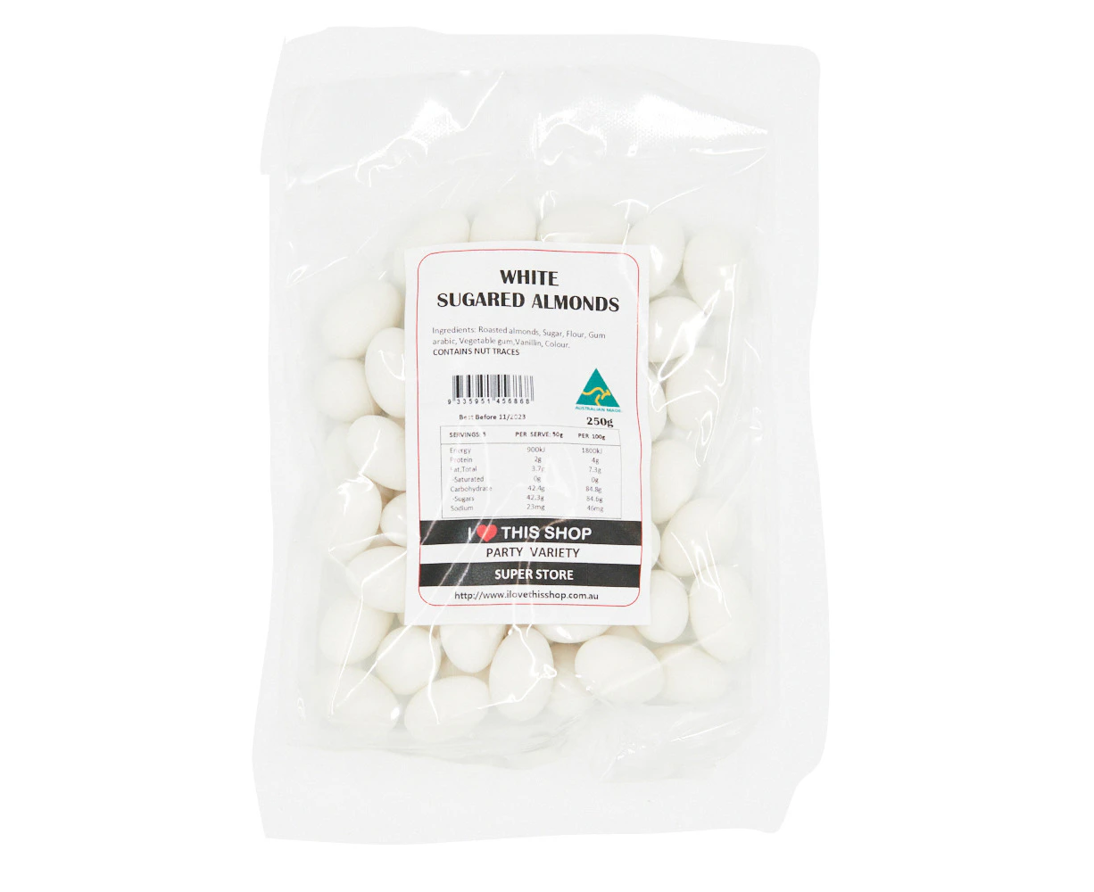 White Sugared Almonds 250g