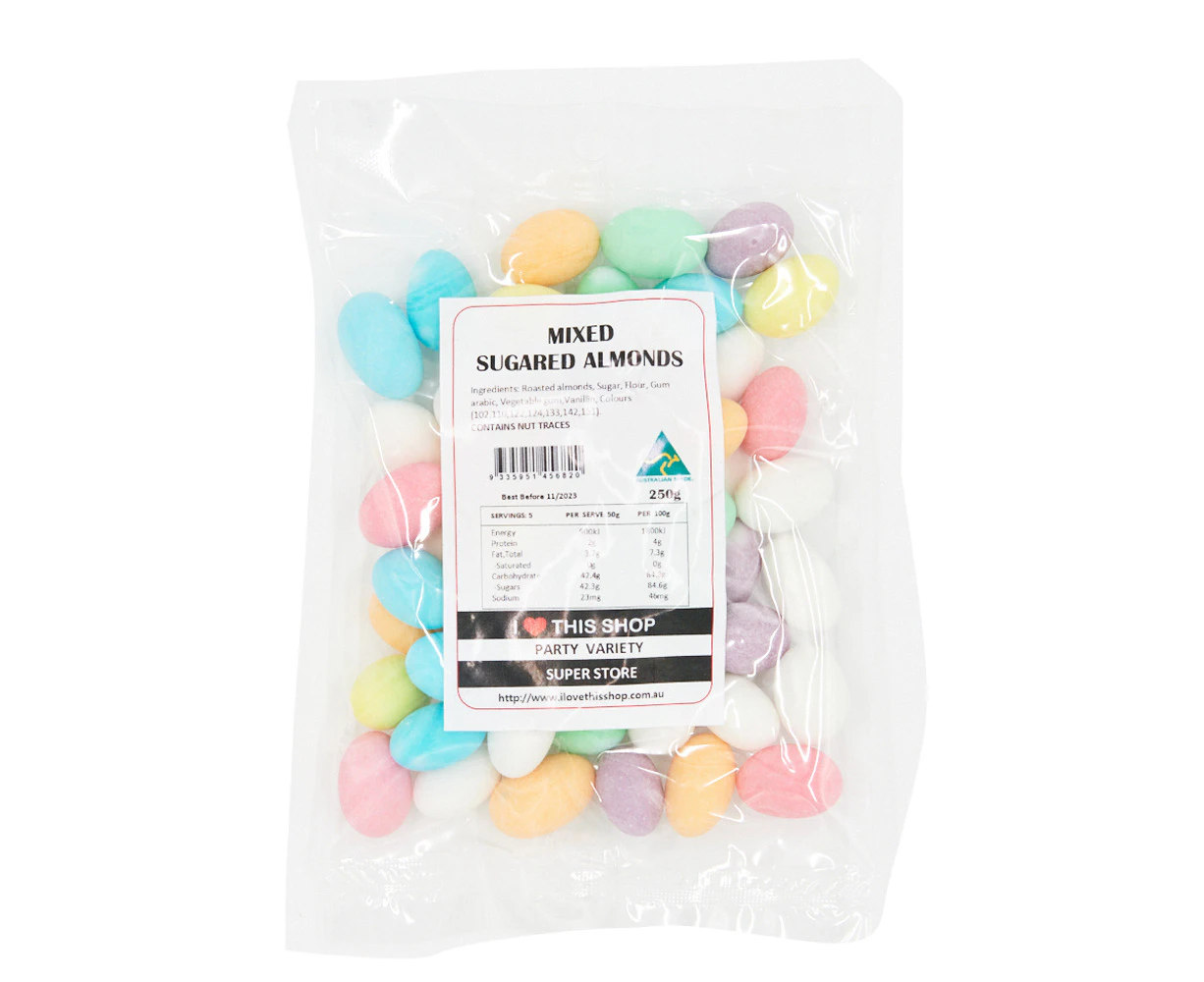 Mixed Sugared Almonds 250g