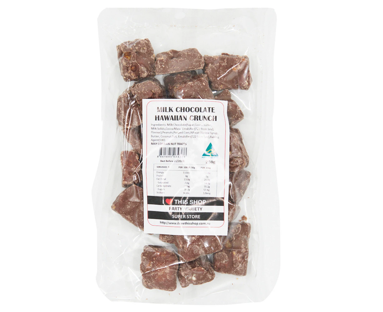 250g Milk Chocolate Hawaiian Crunch