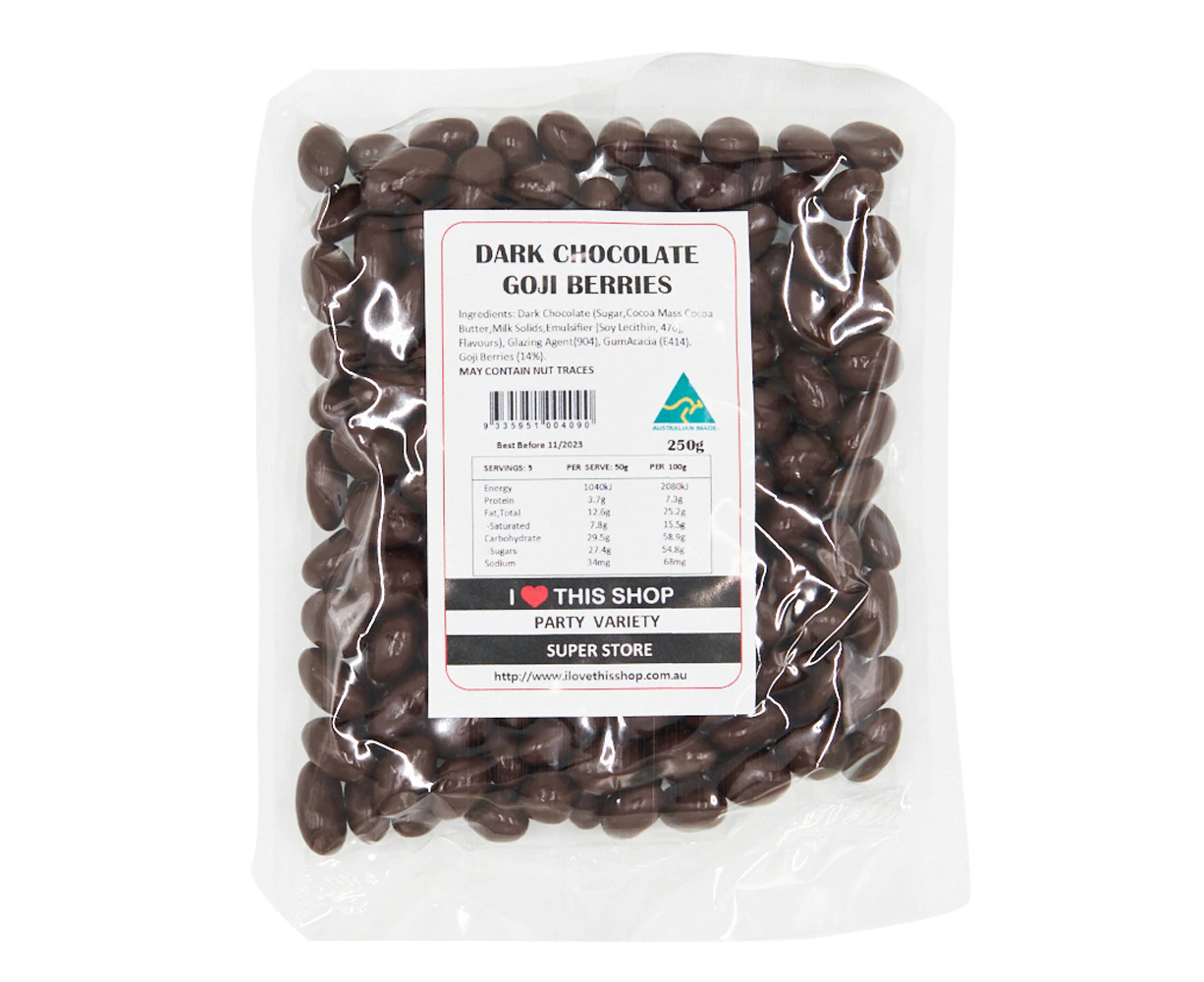 250g Dark Chocolate Goji Berries