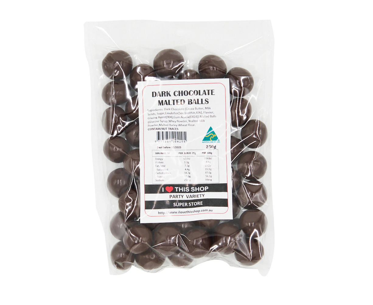 250g Dark Chocolate Malted Balls