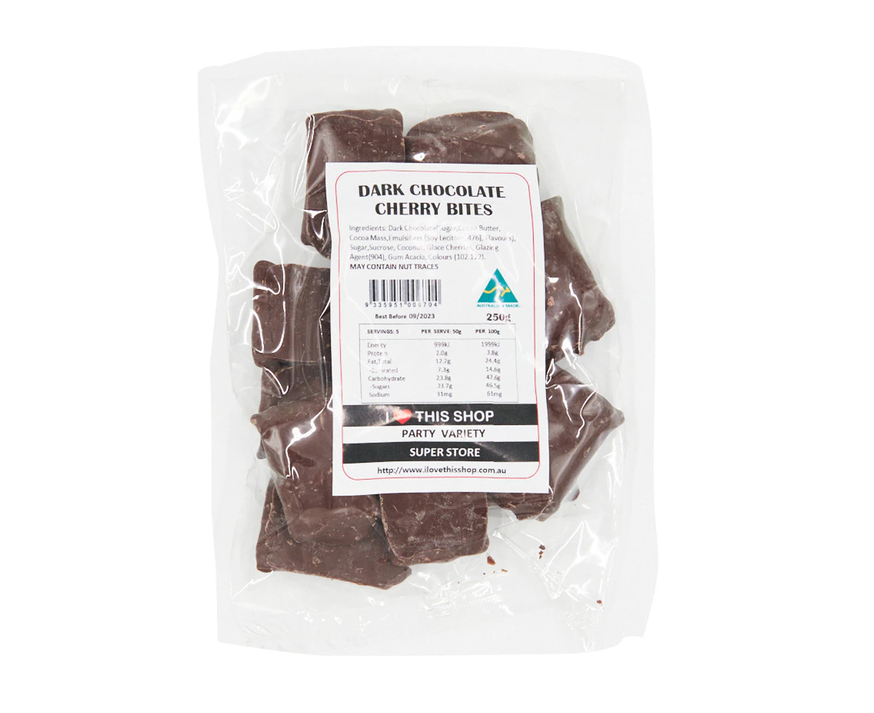 250g Dark Chocolate Cherry Bites