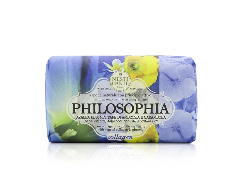 Nesti Dante Philosophia Natural Soap  Collagen  Blue Azalea, Ambrosia Nectar & Starfruit With Vegetal Collagen & Ginseng 250g/8.8oz