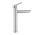 WELS Basin Mixer Tap Tall Sink Counter Vanity Laundry Bathroom Sink Faucets Round Brass Chrome