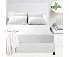 2000TC Bamboo Cooling Fitted Full Sheet Set White For Queen ,King, 50CM Wall Mega Queen ,50CM Mega King Size Bed