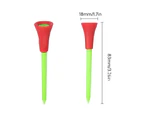 100Pack 83mm Golf Tees Plastic With Rubber Cushion Top High Quality Multi Color