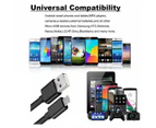 Micro USB to USB 2.0 High Speed Cable Data Sync Power Supply Charger Adapter Cord 2M 3M Black For Android Mobile Phone Tablet - 3M