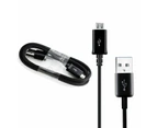 1.5M Samsung Micro USB Adapter Cable Data Sync Power Supply Charger Cord Black White For Samsung Galaxy S7 S6 Edge Note4 Note2 - Black