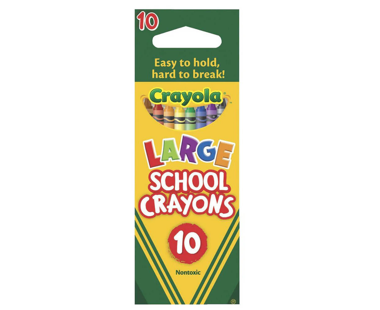 Crayola Large School Crayons (Pack of 10)