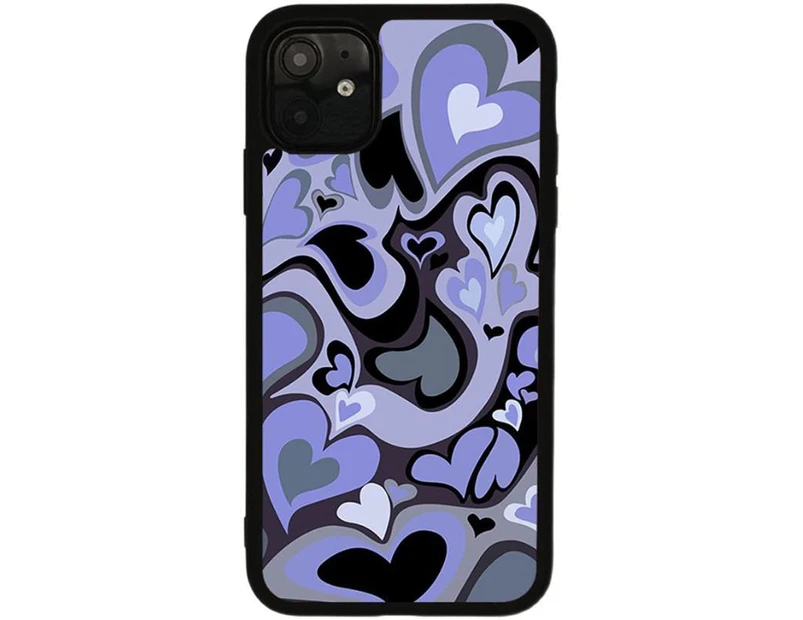 Cute Phone Cases Purple Love Heart Cute Aesthetic Phone Case Slim Soft Protective Phone Case Compatible Purple01 iphone 13 Pro Max