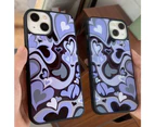 Cute Phone Cases Purple Love Heart Cute Aesthetic Phone Case Slim Soft Protective Phone Case Compatible Purple01 iphone 7/8