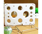 Piping Bag Shelf Foldable Multi Holes Detachable Good Bearing Capacity Space-saving Placement DIY Kitchen Pastry Decorating Tip Bag Stand for Bakery-White