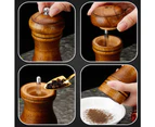 2pcs Wood Salt And Pepper Grinder Pepper Mill And Salt Shaker Set Wooden With Ceramic Core-large
